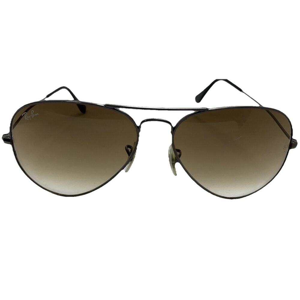 Ray-Ban RB 3025 Aviator Sunglasses Made In Italy Brown Gradient 58mm